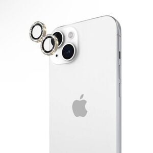 Kate Spade New York Apple iPhone 14/ Plus Ring Lens Protector in Stone Gold. New